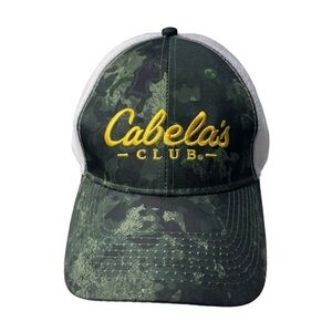 Cabelas Club Hat Camo Snapback Embroidered Logo